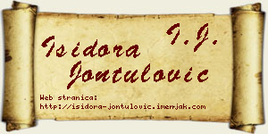 Isidora Jontulović vizit kartica